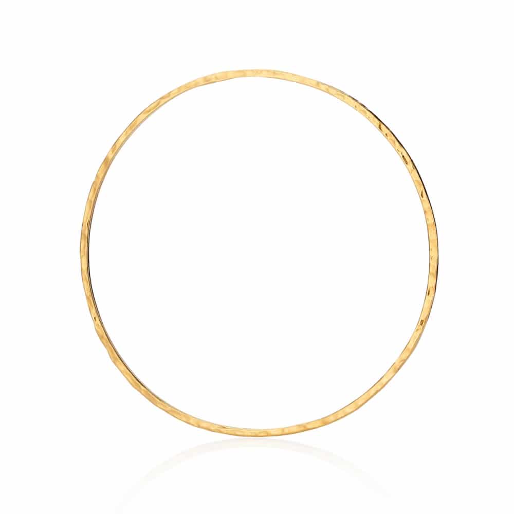 Gold Plated Hammered Bangle | Under the Rose