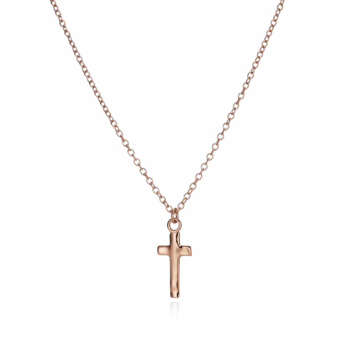 Amazon.com: SISGEM 14k Rose Gold Cross Necklace for Women, Real Gold Chain  with Cross Pendant, Confirmation Jewelry Gifts for Her, 16+1+1 inch :  Clothing, Shoes & Jewelry