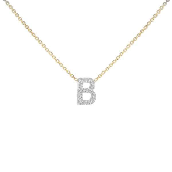 Mini Silver Letter L Initial Necklace | Hersey & Son Silversmiths